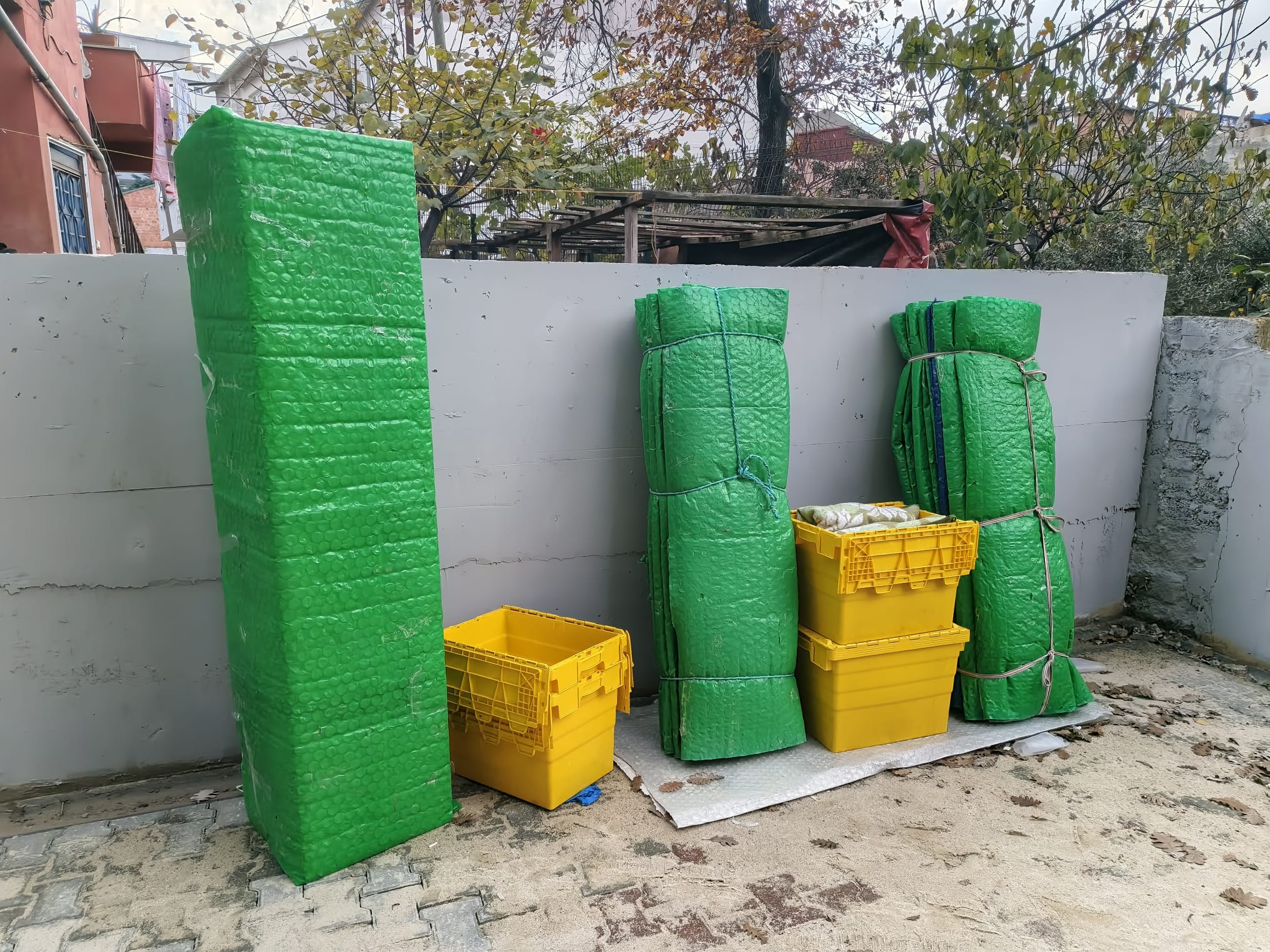 Taşıma öncesi paketlenmiş eşyalar